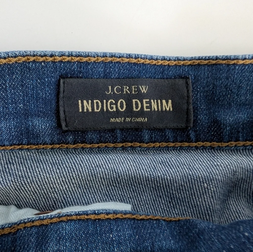 J Crew 29 Indigo Denim Jean Shorts Raw Hem Distressed
